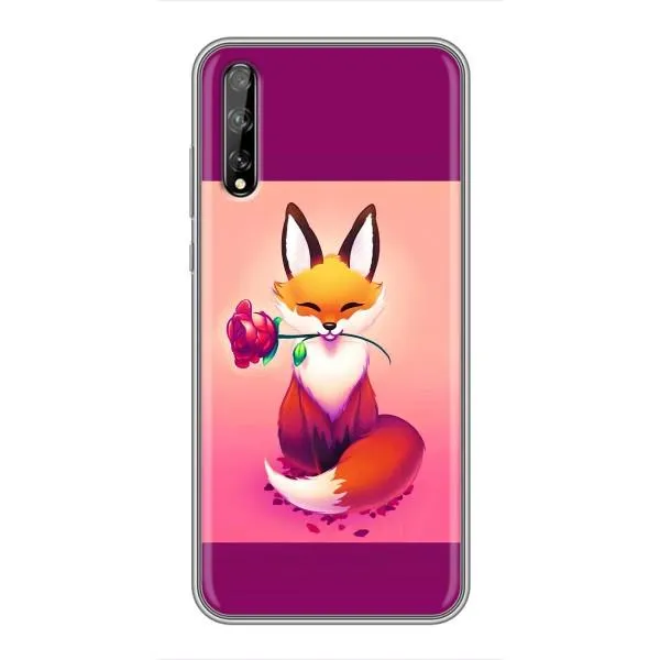 Чехол с принтом «Лисичка с розочкой» для Huawei P Smart S / Y8p (2020)