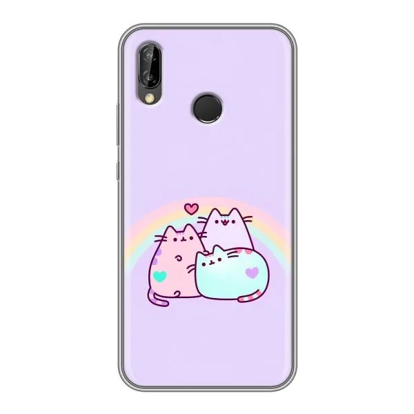 Чехол с принтом «Радужные котики» для Huawei Y9 2019 / Enjoy 9 Plus
