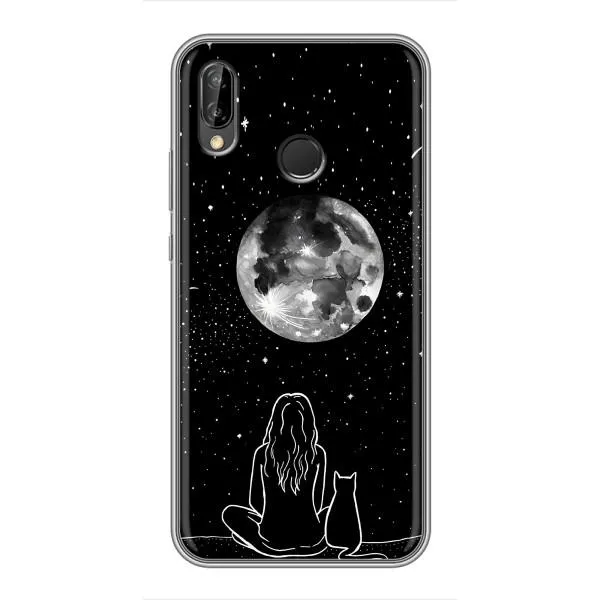 Чехол с принтом «Девушка с котом» для Huawei Y9 2019 / Enjoy 9 Plus Чехол с принтом «Девушка с котом» для Huawei Y9 2019 / Enjoy 9 Plus