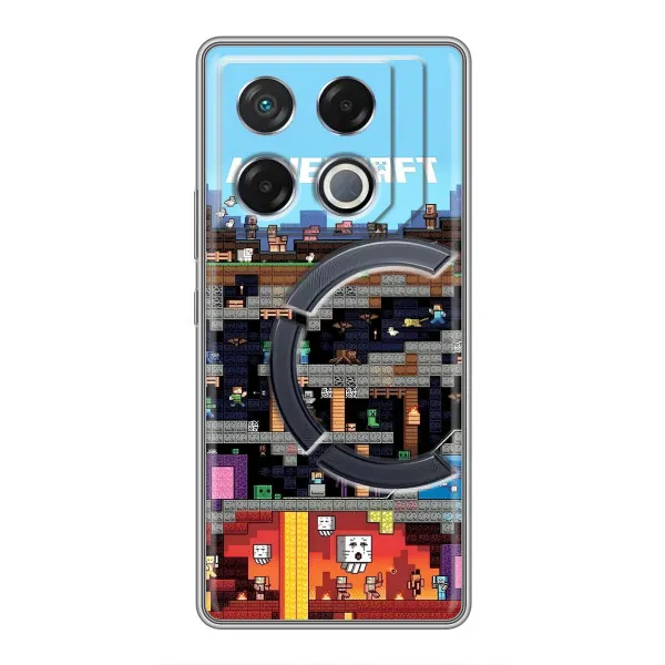 Чехол с принтом «фон Minecraft» для Infinix GT 20 Pro