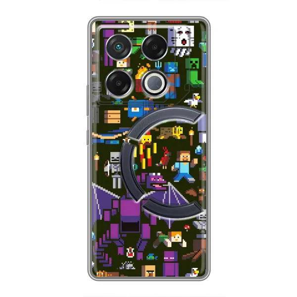 Чехол с принтом «Коллаж Майнкрафт» для Infinix GT 20 Pro