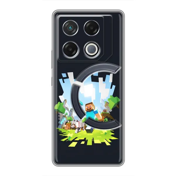 Чехол с принтом «персонажи Minecraft» для Infinix GT 20 Pro