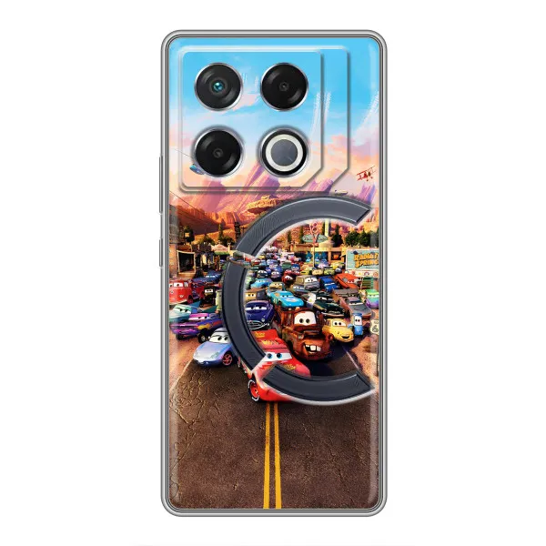 Чехол с принтом «Тачки на трассе» для Infinix GT 20 Pro