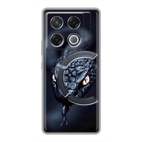 Чехол с принтом «Черная змея» для Infinix GT 20 Pro