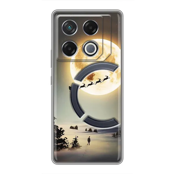Чехол с принтом «Санта на луне» для Infinix GT 20 Pro Чехол с принтом «Санта на луне» для Infinix GT 20 Pro