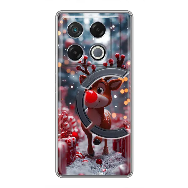 Чехол с принтом «Олень среди подарков» для Infinix GT 20 Pro Чехол с принтом «Олень среди подарков» для Infinix GT 20 Pro