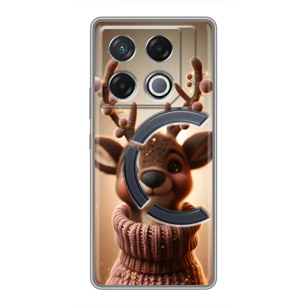 Чехол с принтом «Олень в свитере» для Infinix GT 20 Pro Чехол с принтом «Олень в свитере» для Infinix GT 20 Pro