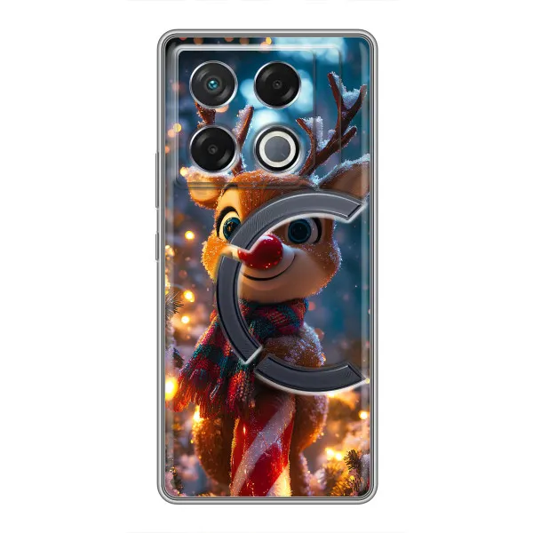 Чехол с принтом «Олень с шарфом» для Infinix GT 20 Pro Чехол с принтом «Олень с шарфом» для Infinix GT 20 Pro