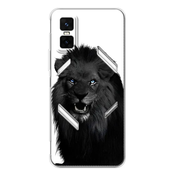 Чехол с принтом «Черный ЛЕВ» для Infinix GT 30 Pro
