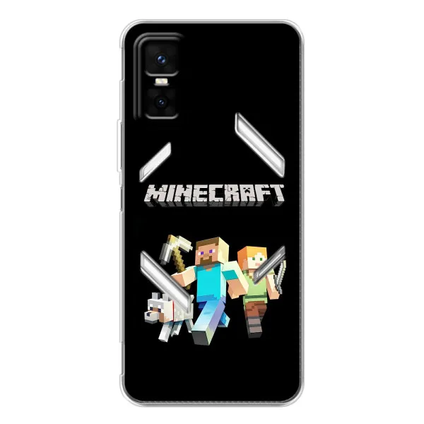 Чехол с принтом «герои Minecraft» для Infinix GT 30 Pro