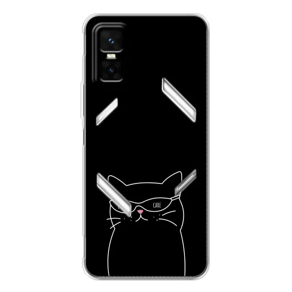 Чехол с принтом «Равнодушный кот» для Infinix GT 30 Pro