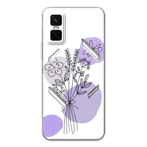 Чехол с принтом «Букет фиолетовая абстракция» для Infinix GT 30 Pro