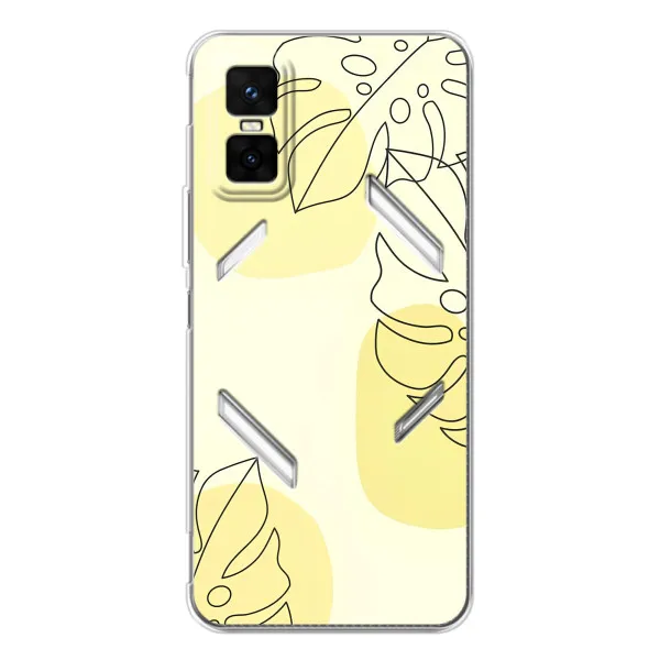 Чехол с принтом «Желтая монстера арт» для Infinix GT 30 Pro
