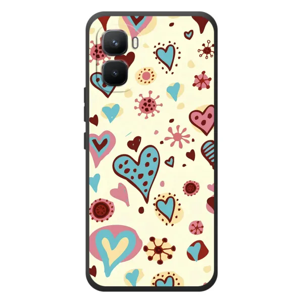 Чехол с принтом «Сердечки» для Infinix GT 50 Pro