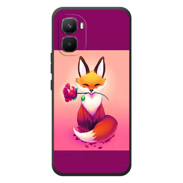 Чехол с принтом «Лисичка с розочкой» для Infinix GT 50 Pro