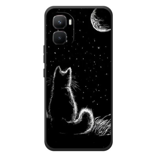 Чехол с принтом «Котик и луна» для Infinix GT 50 Pro Чехол с принтом «Котик и луна» для Infinix GT 50 Pro