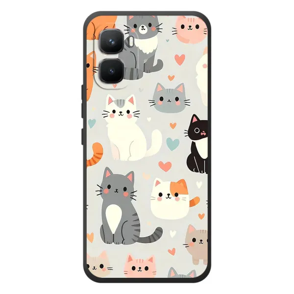 Чехол с принтом «Коллаж котов» для Infinix GT 50 Pro