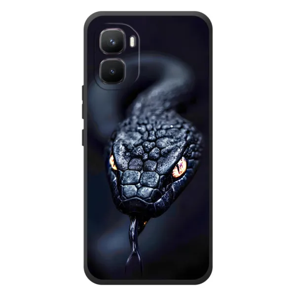 Чехол с принтом «Черная змея» для Infinix GT 50 Pro