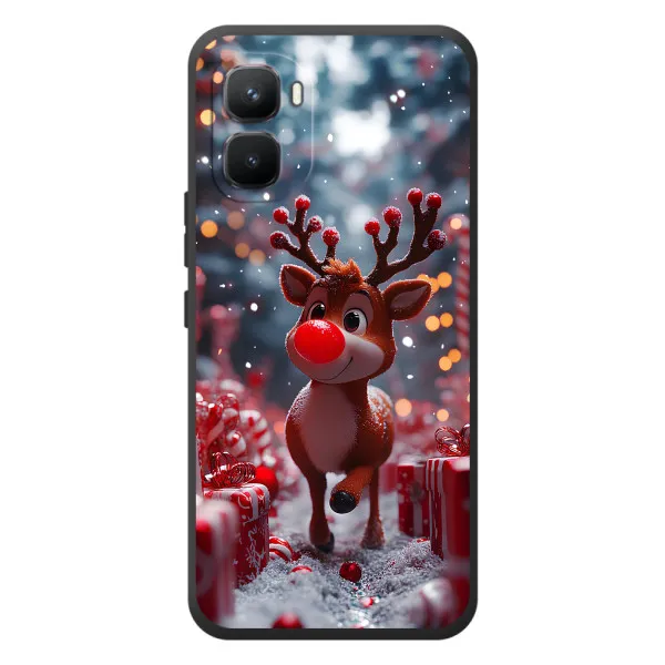 Чехол с принтом «Олень среди подарков» для Infinix GT 50 Pro Чехол с принтом «Олень среди подарков» для Infinix GT 50 Pro
