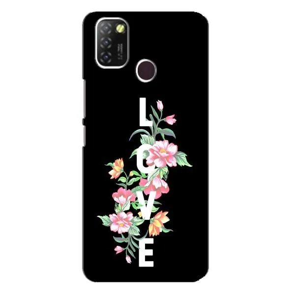 Чехол с принтом «Цветы LOVE» для Infinix Hot 10 Lite