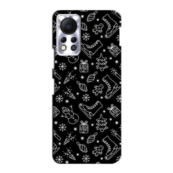 Чехол с принтом «Новогодний фон» для Infinix Hot 11s