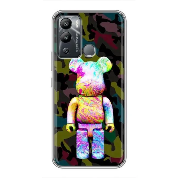 Чехол с принтом «Яркий Bearbrick» для Infinix Hot 12 Play