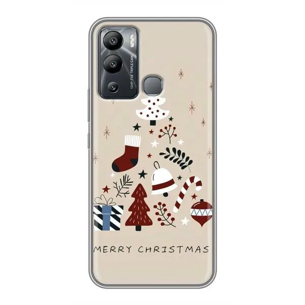 Чохол з принтом «Merry Christmas» для Infinix Hot 12 Play Чохол з принтом «Merry Christmas» для Infinix Hot 12 Play