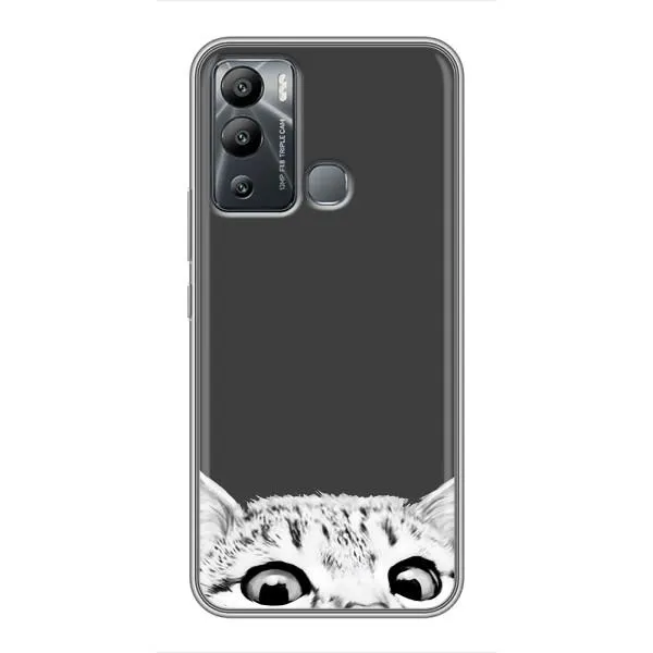 Чехол с принтом «Выглядывает кот» для Infinix Hot 12i