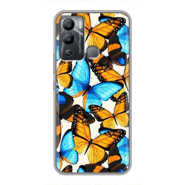 Чехол с принтом «Яркие бабочки» для Infinix Hot 12i
