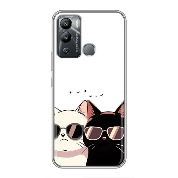 Чехол с принтом «Коты в очках» для Infinix Hot 12i Чехол с принтом «Коты в очках» для Infinix Hot 12i