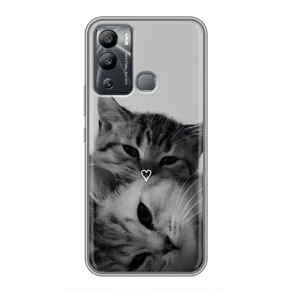 Чехол с принтом «Пара котов» для Infinix Hot 12i Чехол с принтом «Пара котов» для Infinix Hot 12i