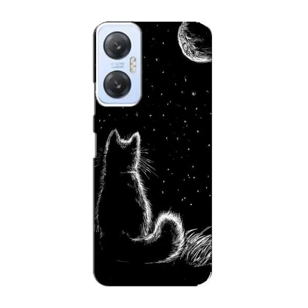 Чехол с принтом «Котик и луна» для Infinix Hot 20 (5G)