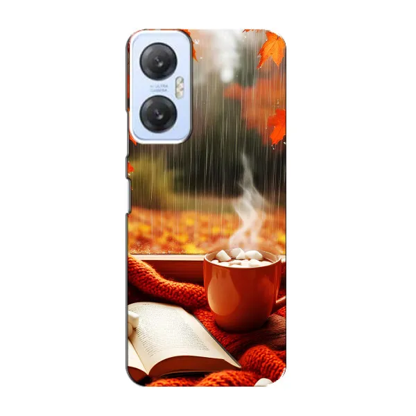 Чехол с принтом «Кофе и дождь» для Infinix Hot 20 (5G)