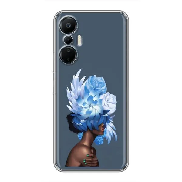 Чехол с принтом «Цветы на голове» для Infinix Hot 20 (4G)