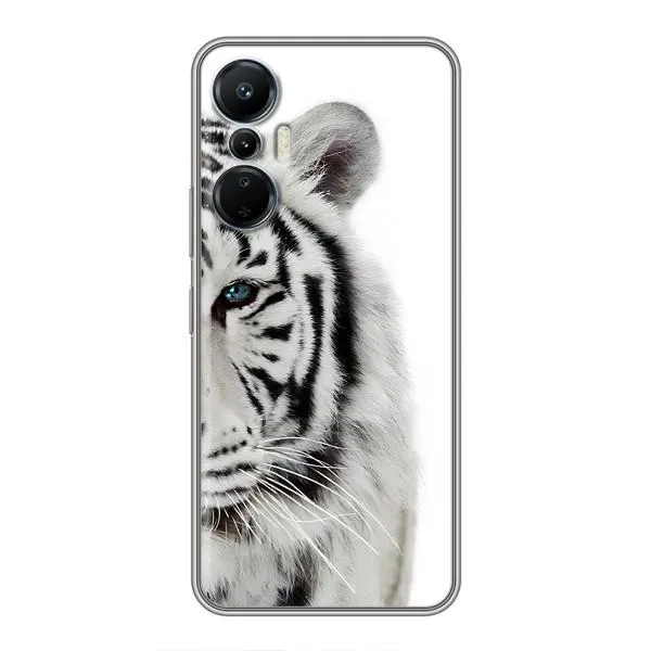 Чехол с принтом «Белый Тигр» для Infinix Hot 20 (4G)