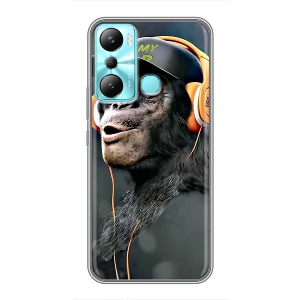 Чехол с принтом «В наушниках» для Infinix Hot 20i (X665E)