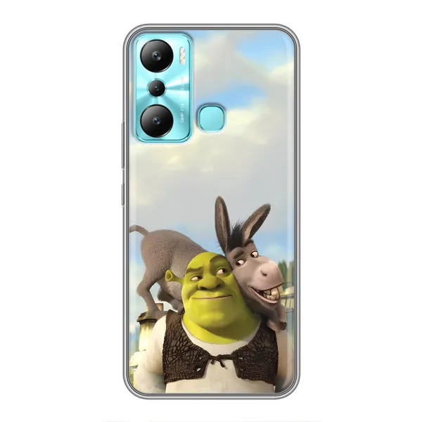 Чехол с принтом «Шрек и Осел» для Infinix Hot 20i (X665E)