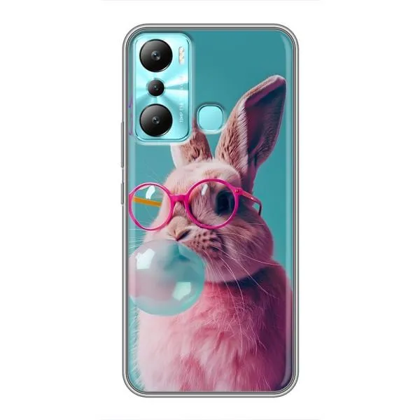 Чехол с принтом «Кролик в очках» для Infinix Hot 20i (X665E)