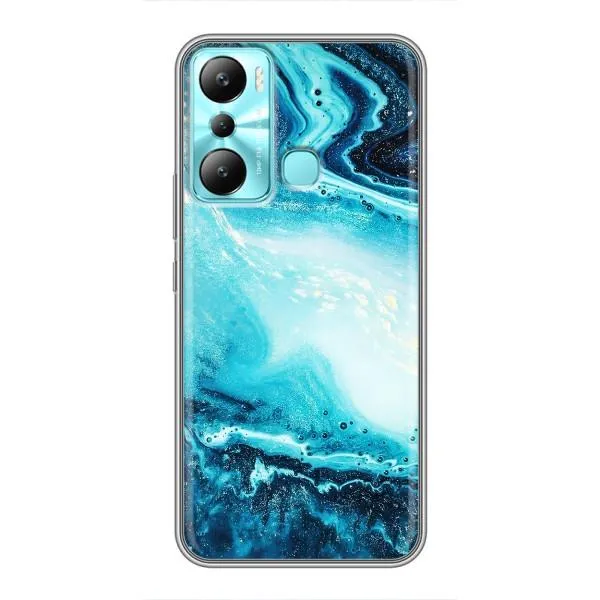 Чехол с принтом «Голубой мрамор» для Infinix Hot 20i (X665E)