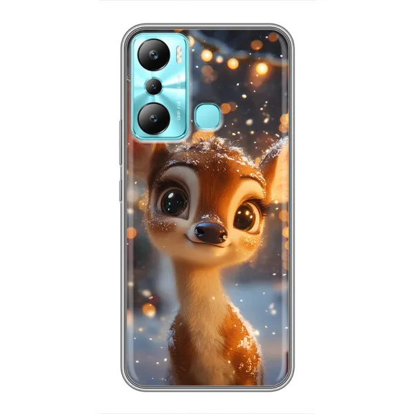 Чехол с принтом «Олененок среди гирлянд» для Infinix Hot 20i (X665E)