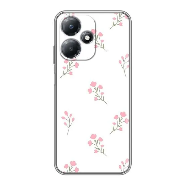 Чехол с принтом «Розовые цветы» для Infinix Hot 30 Play