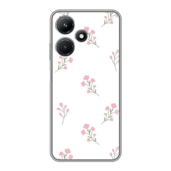 Чехол с принтом «Розовые цветы» для Infinix Hot 30i