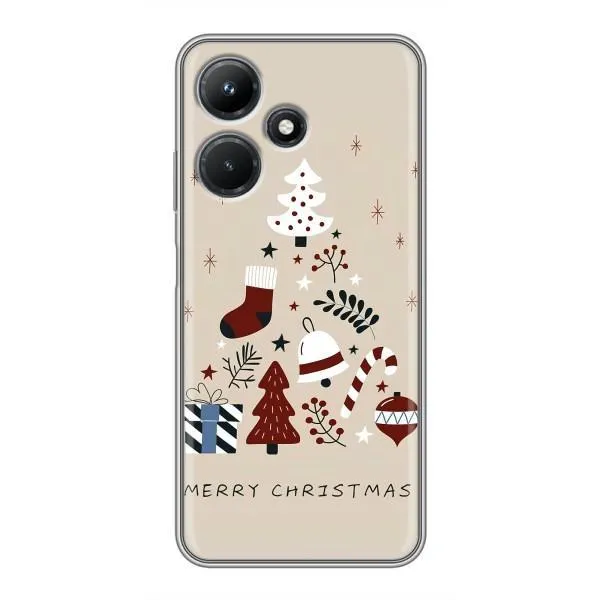 Чехол с принтом «Merry Christmas» для Infinix Hot 30i