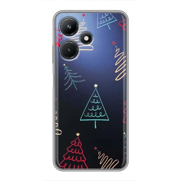 Чехол с принтом «Рождественские елки» для Infinix Hot 30i