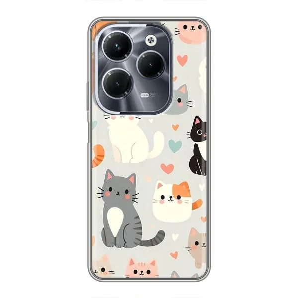 Чехол с принтом «Коллаж котов» для Infinix Hot 40 Play