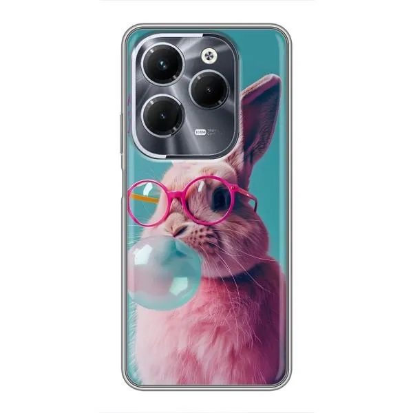 Чехол с принтом «Кролик в очках» для Infinix Hot 40 Play