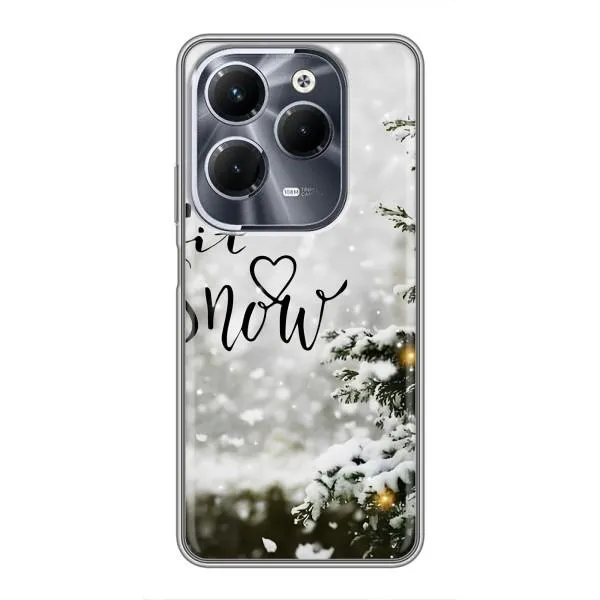 Чехол с принтом «Let it snow» для Infinix Hot 40 Play