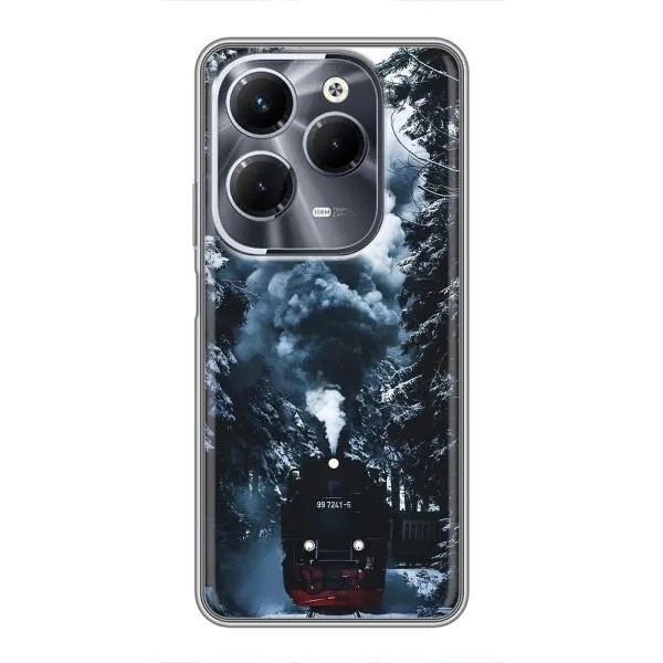 Чехол с принтом «Зимний поезд» для Infinix Hot 40 Play