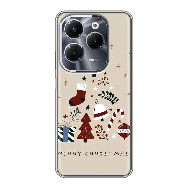 Чехол с принтом «Merry Christmas» для Infinix Hot 40 Play