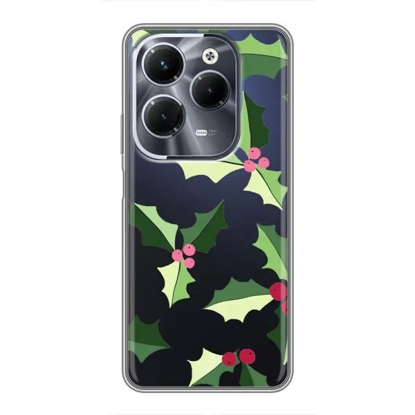 Чехол с принтом «Рождественский фон» для Infinix Hot 40 Play
